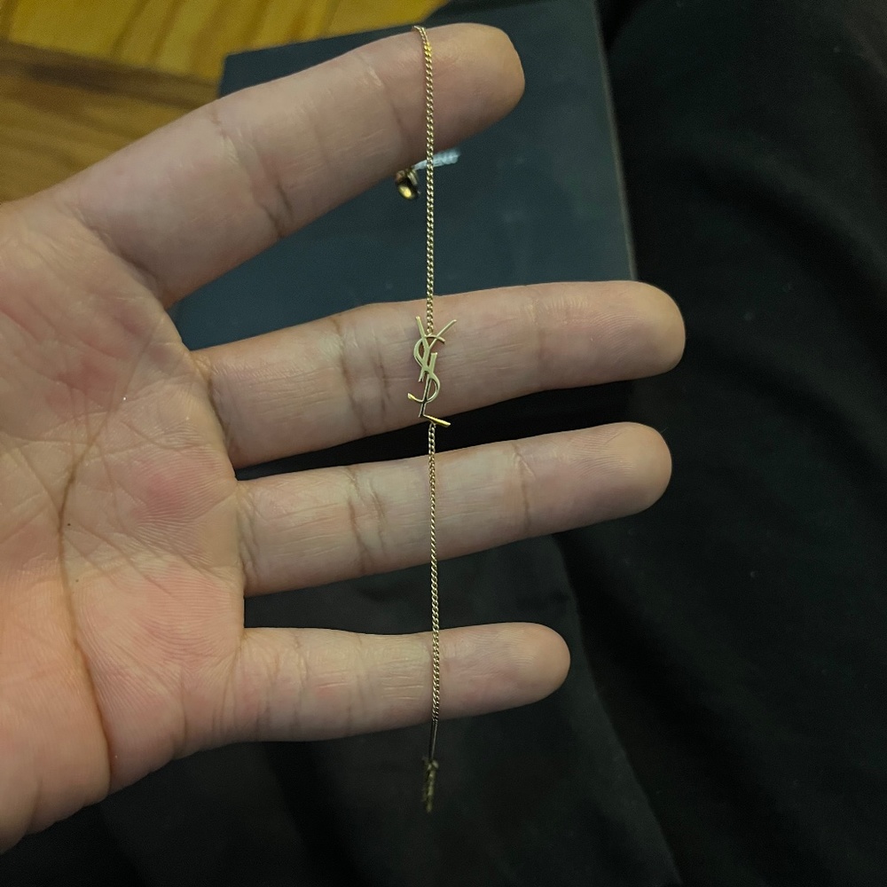 Saint Laurent Bracelet In Gold Brass